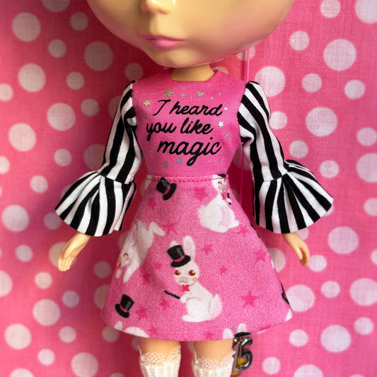 Heard You Like Magic Ruffle Sleeve Dress for Blythe
