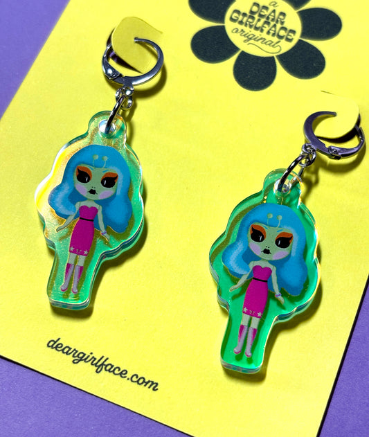 Martian Girl Alien Blythe Earrings