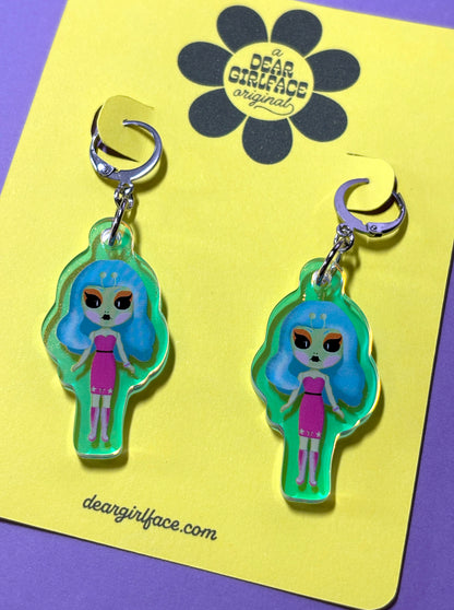 Martian Girl Alien Blythe Earrings