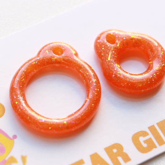 Orange You Glad / Resin Glitter Pull Ring Set