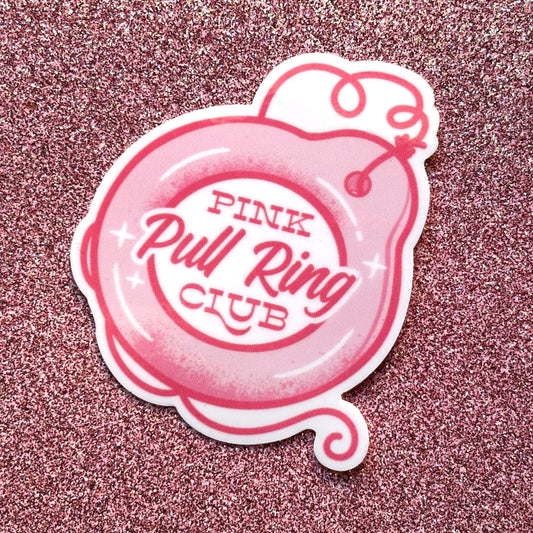 Pink Pull Ring Club Vinyl Sticker