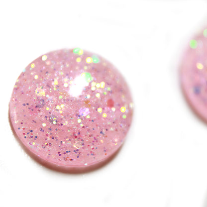 Pink Unicorn / Pink Glitter Resin Blythe Eye Chips
