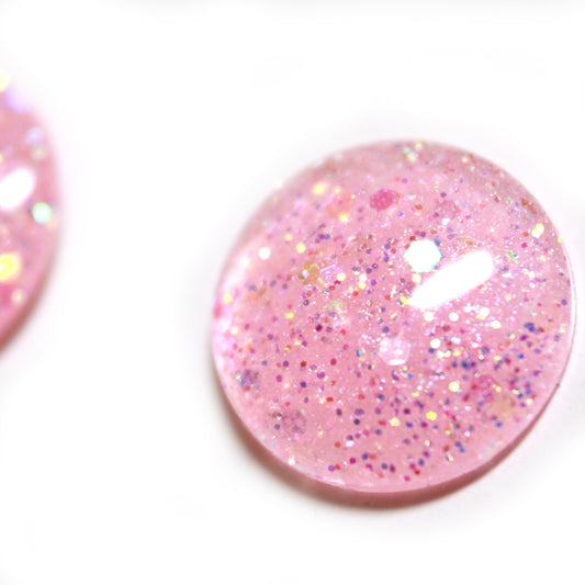 Pink Unicorn / Pink Glitter Resin Blythe Eye Chips