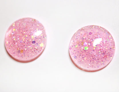 Pink Unicorn / Pink Glitter Resin Blythe Eye Chips