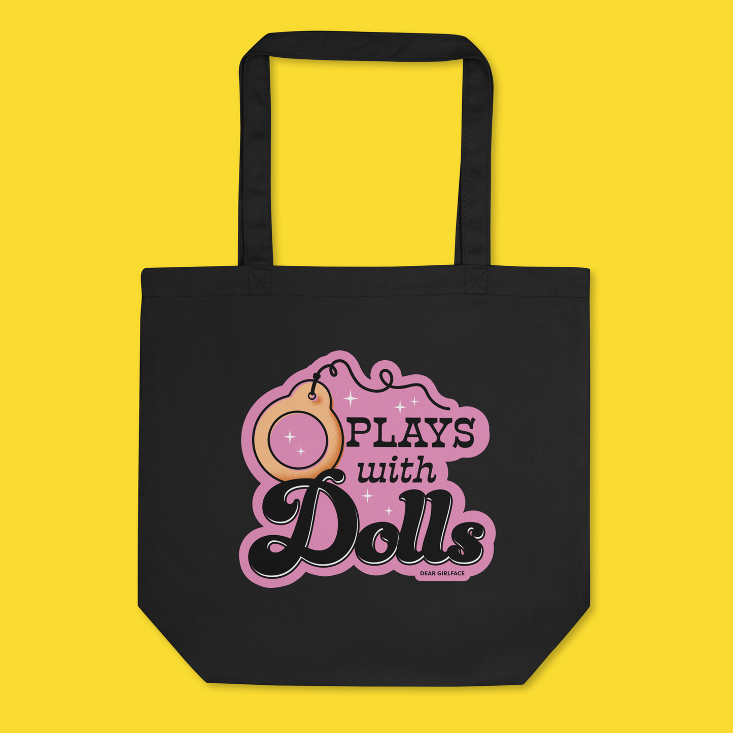 Plays With Dolls Eco Tote Bag Black