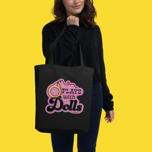 Plays With Dolls Eco Tote Bag Black