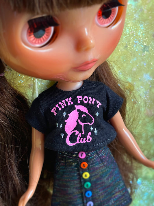 Pink Pony Club Chappell Roan Crop Tee for Blythe