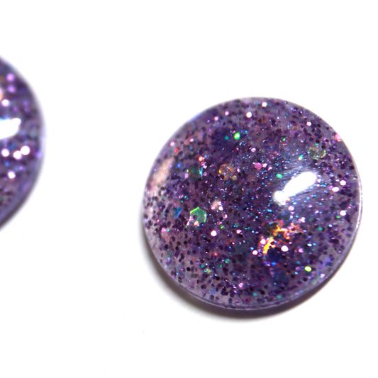 Grape Slushie / Purple Glitter Resin Blythe Eye Chips