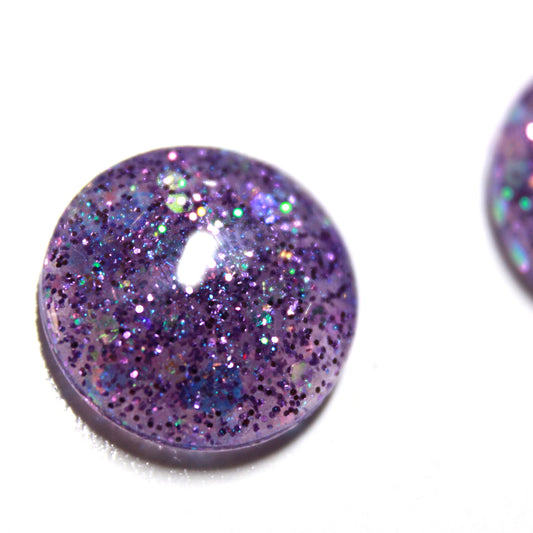 Grape Slushie / Purple Glitter Resin Blythe Eye Chips