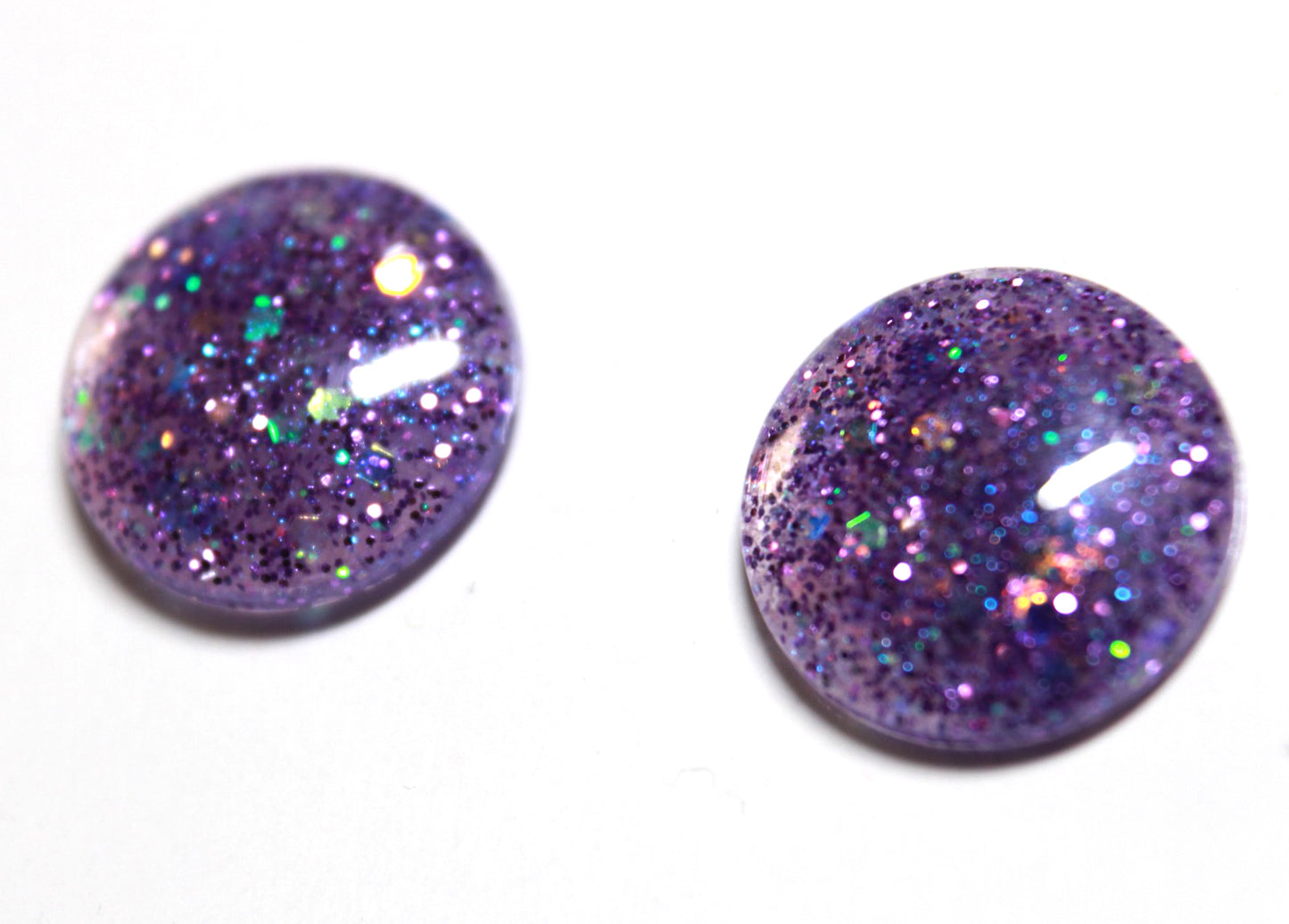 Grape Slushie / Purple Glitter Resin Blythe Eye Chips
