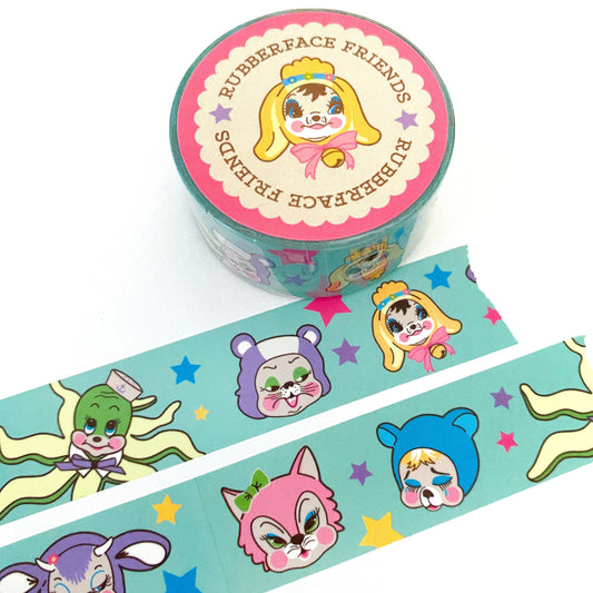 Rubberface Friends Wide Washi Tape