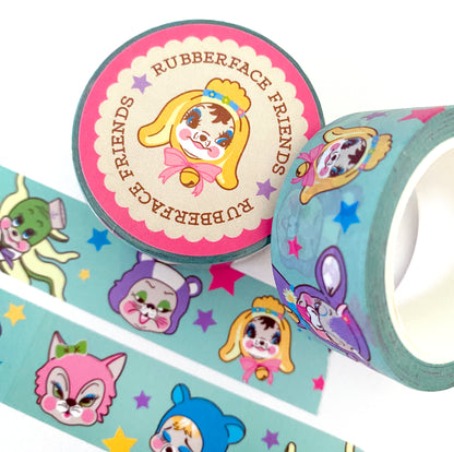 Rubberface Friends Wide Washi Tape
