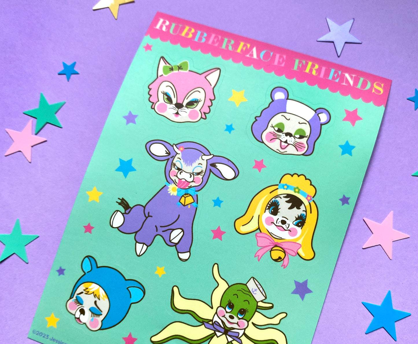 Rubberface Friends Sticker Sheet