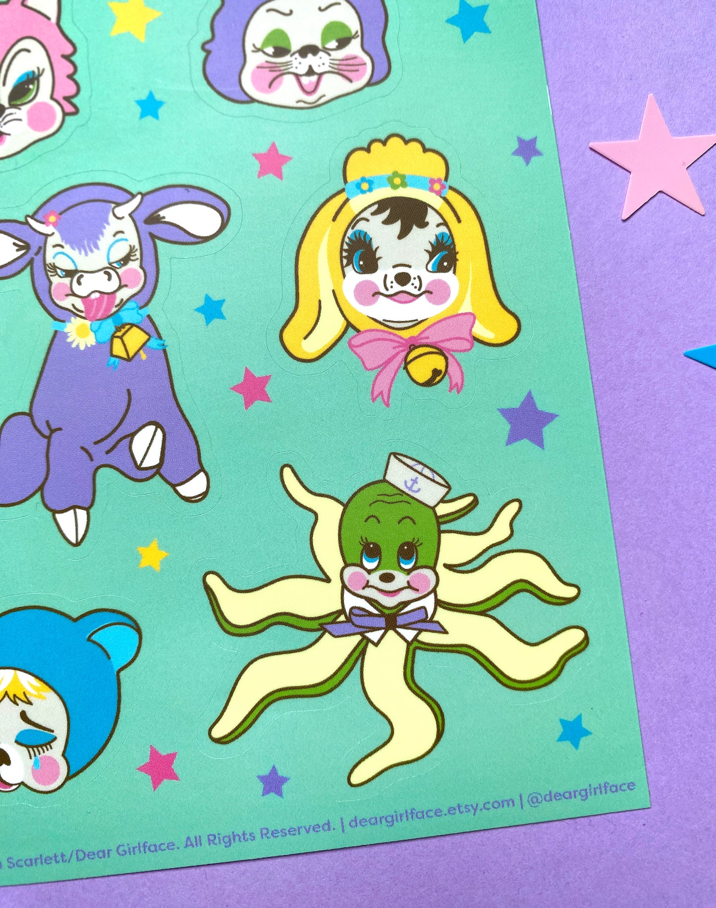 Rubberface Friends Sticker Sheet