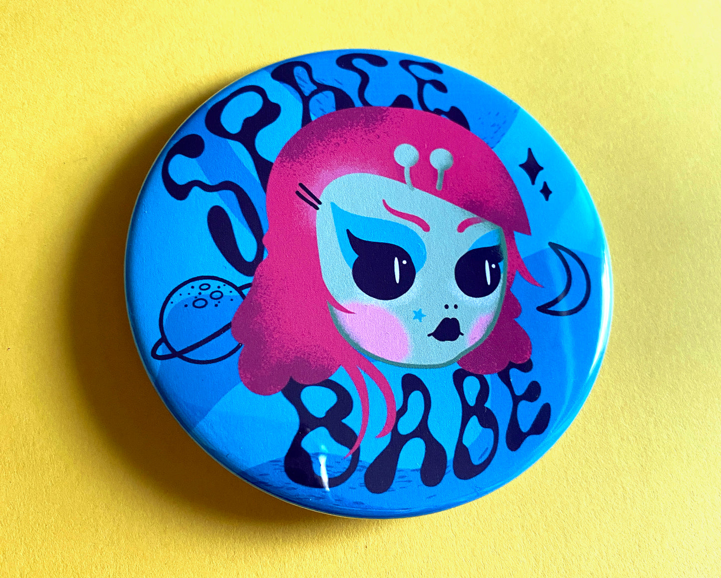 Space Babe XL 3" Button or Magnet