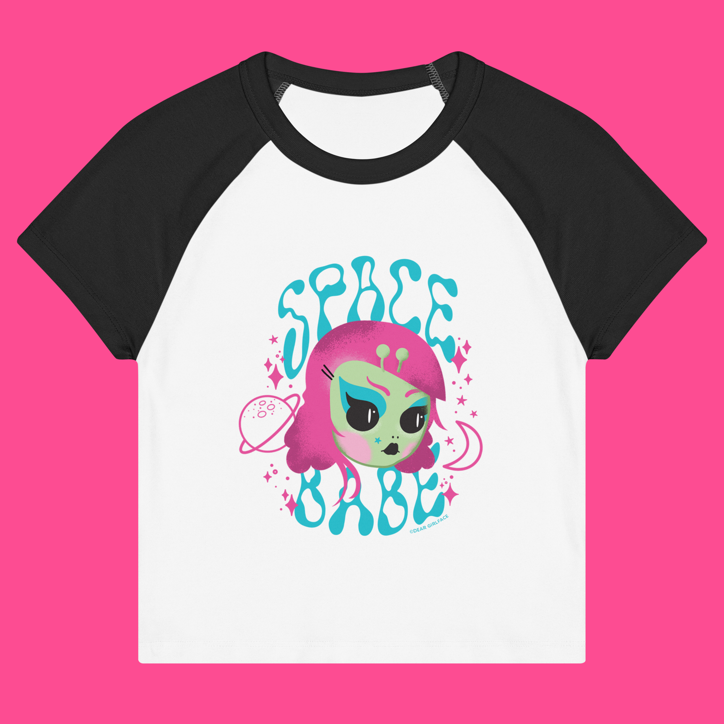 Space Babe Raglan Baby Tee