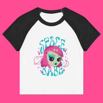 Space Babe Raglan Baby Tee