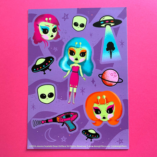 Space Babez Sticker Sheet
