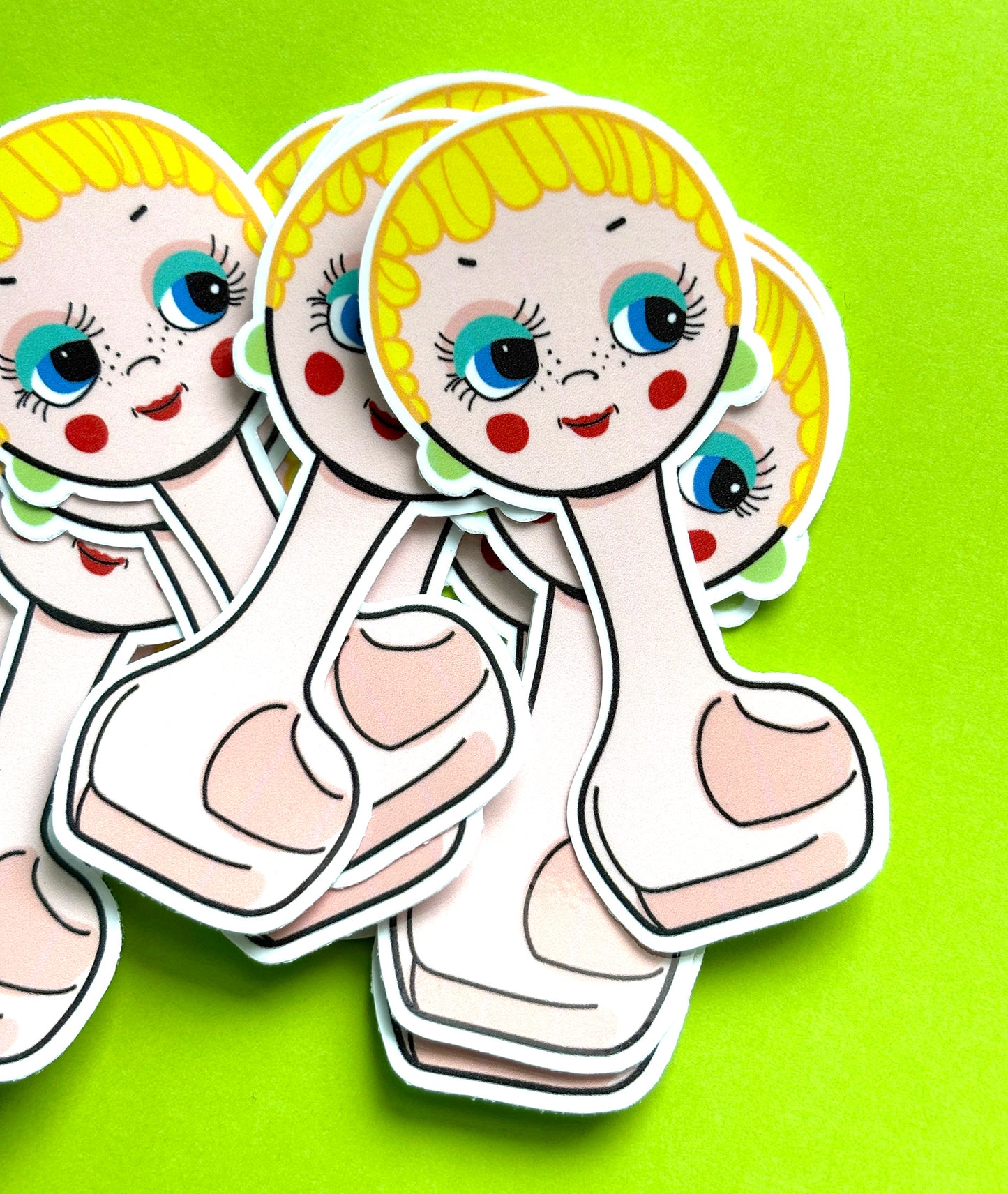 Twiggy Mannequin Head Vinyl Sticker