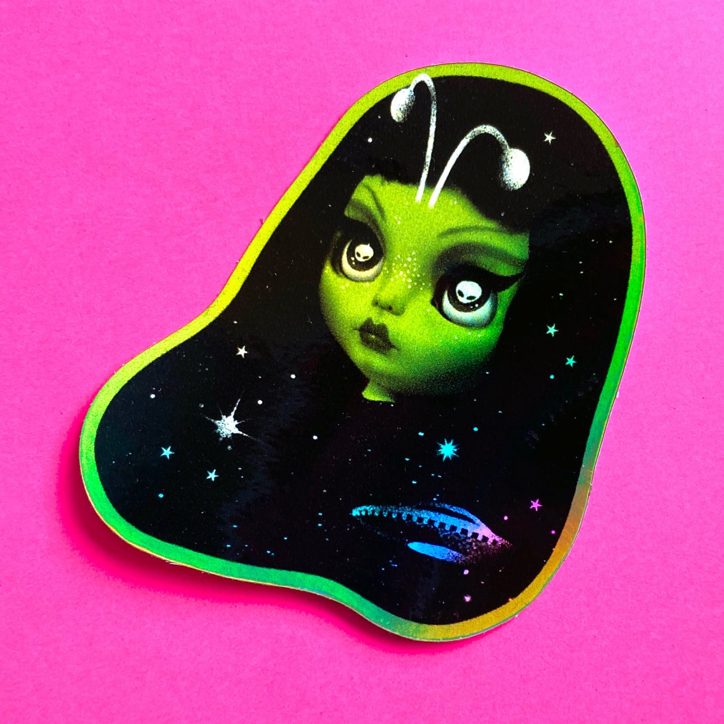 Vega The Martian Holographic Vinyl Sticker