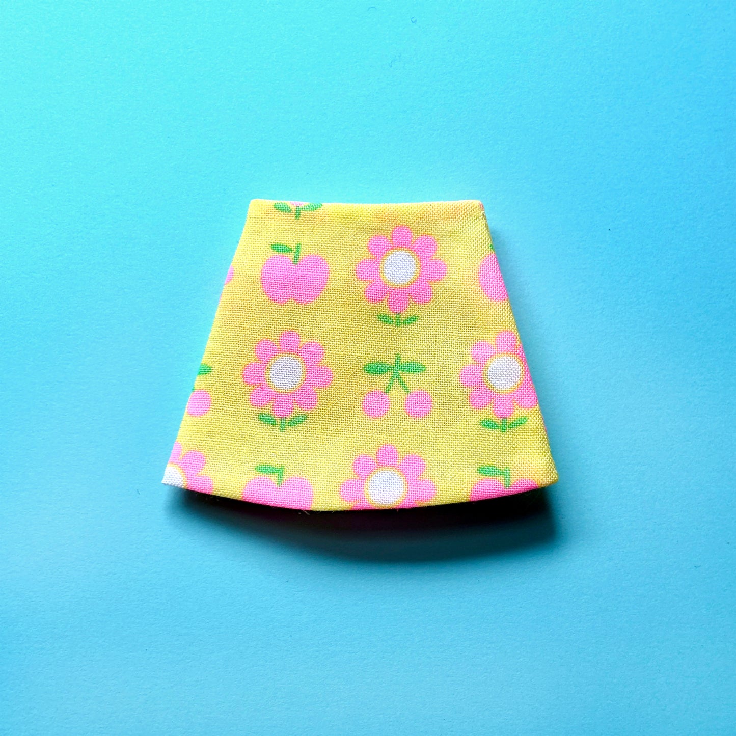 Yellow Flowers n' Fruit Mod Mini Skirt