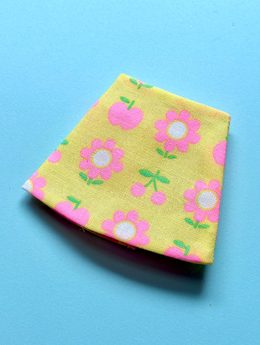 Yellow Flowers n' Fruit Mod Mini Skirt